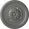 Ekena Millwork Palmetto Ceiling Medallion, Hand-Painted Silver, 11 1/2"OD x 1"P CM11PASLS - alternate 1